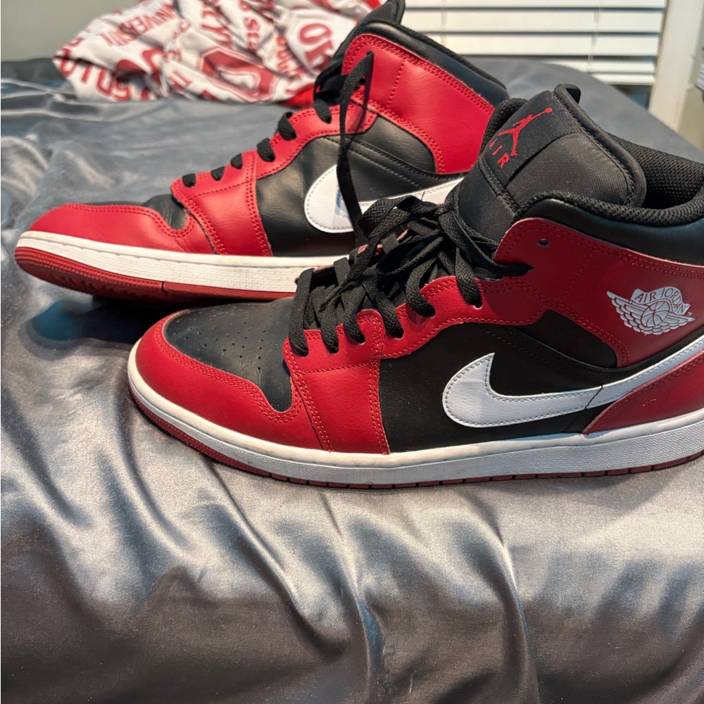 Jordan High-Top Sneakers - Black/Red/White